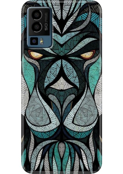 General Mobile Gm 23 Kılıf Desenli GM23 Silikon Case Uv Lion Mandala