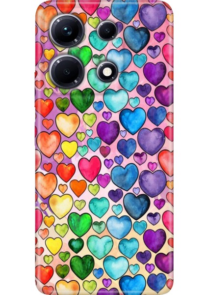 Infinix Note 30 Pro Kılıf 6.67" Desenli Baskılı Esnek Silikon Kapak Kalp Çizim