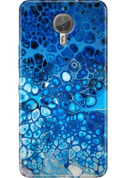 General Mobile Gm 5 Plus Kılıf Desenli Trend Silikon Derin Mavi