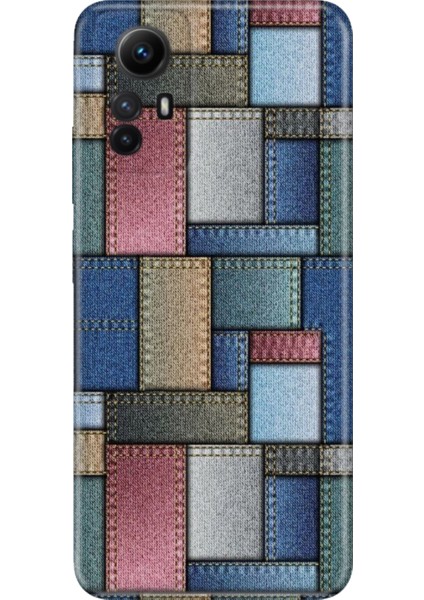 Xiaomi Redmi Note 12S Kılıf Desenli Ermer Silikon Jean Pattern