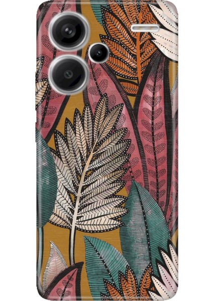 Xiaomi Redmi Note 13 Pro Plus 5g Kılıf Tasarım Outlet Silikon Yapraklar