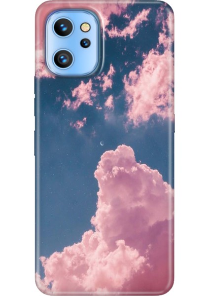 Reeder S19 Max Pro Kılıf Desenli Temalı Baskılı Silikon Kapak Pembe Bulut