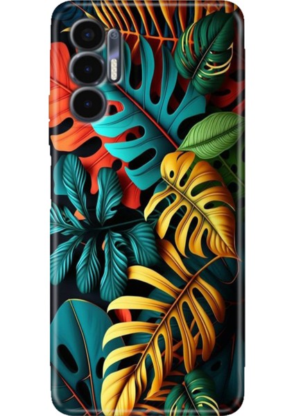 Tecno Pova 3 Kılıf (LF7N) Uyumlu Renkli Baskı Desen Esnek Silikon Renkli Orman