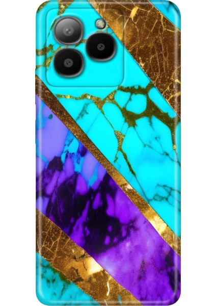 Omix X7 Kılıf Silikon Tasarım Stok Nezih Mermer