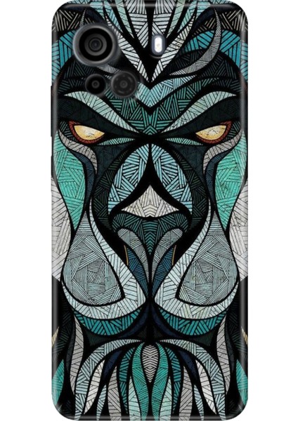 Casper Via F30 Uyumlu Kılıf Desenli Silikon Renkli Tpu Uv Lion Mandala