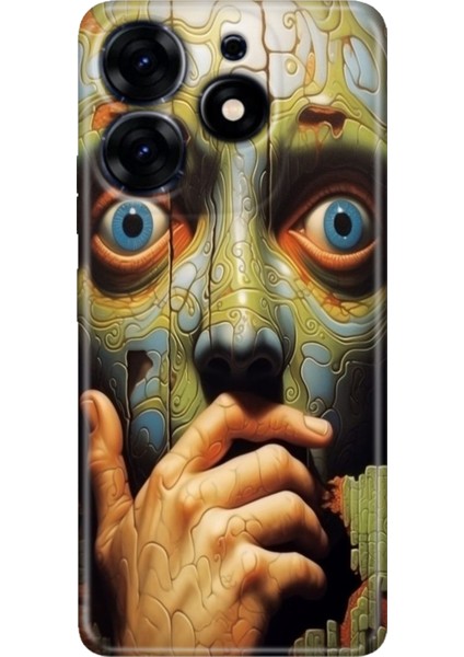 Tecno Spark 20 - 20C Kılıf Renkli Temalı Tarz Silikon Iluzyon