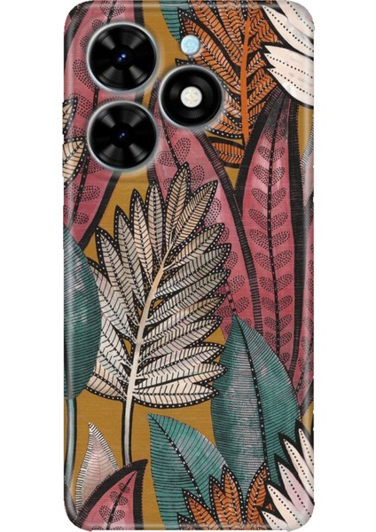 Tecno Spark Go 2024 Kılıf Baskılı Esnek Silikon Kapak Yapraklar
