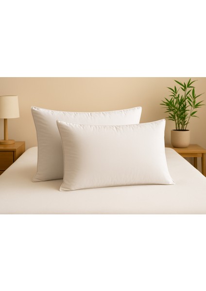 2’li Bambu Yastık Seti – Alezli -Ortopedik, Nefes Alan, Anti-Bakteriyel, Yumuşak Dolgulu Konfor Yastığı