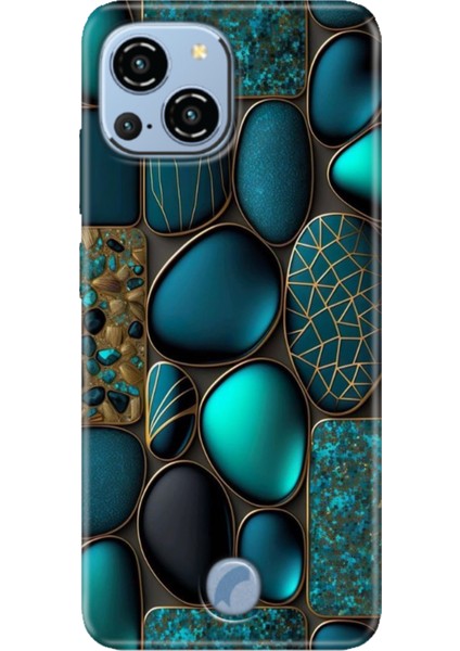 Reeder S23 Pro Max Kılıf Desenli Kapak Baskı Uv Marble