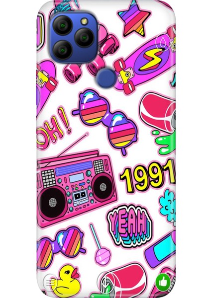 General Mobile Gm 21 Kılıf Baskılı Silikon Case Uv 90'lar