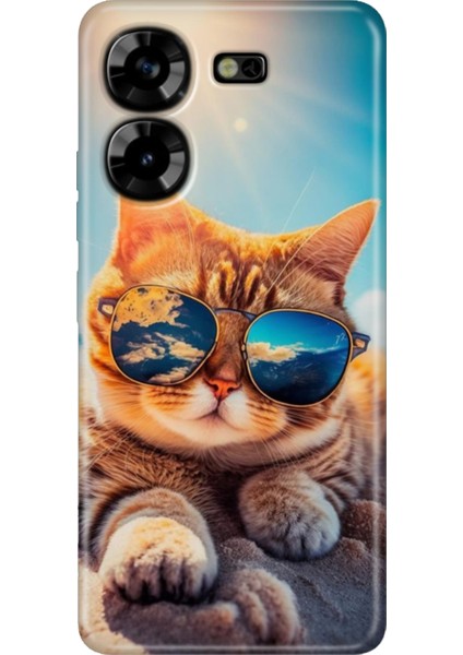 Tecno Pova 5 Kılıf Renkli Esnek Silikon Cat