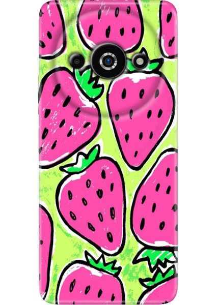 Xiaomi Poco C61 Kılıf Tasarım Baskılı Silikon Çilek