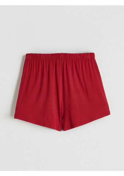 Yeni Sezon V Yaka Dantel Detaylı Kadın Şortlu Pijama Takımı fırsatları