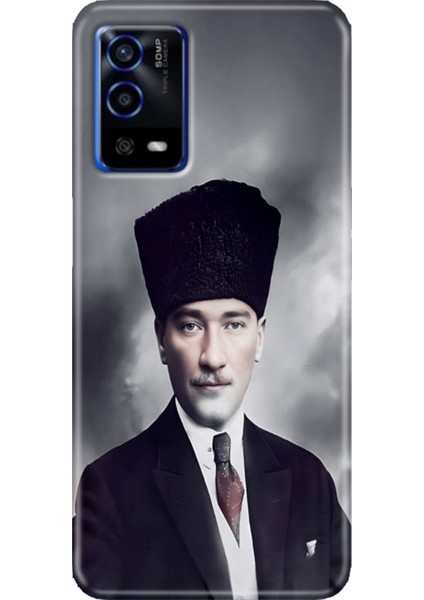 Oppo A55 4g Kılıf Silikon Tasarım Stok Atatürk