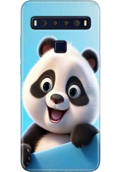 Tcl 10L Kılıf Baskılı 6.53" Silikon Renkli Resimli Arka Kapak Panda