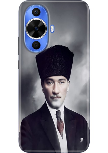 Huawei Nova 12S Kılıf Desenli Kapak Renkli Tpu Uv Atatürk