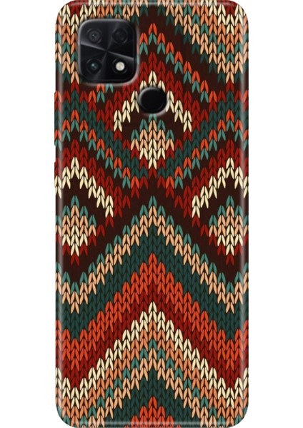 Poco C40 Kılıf Renkli Temalı Silikon Zikzak