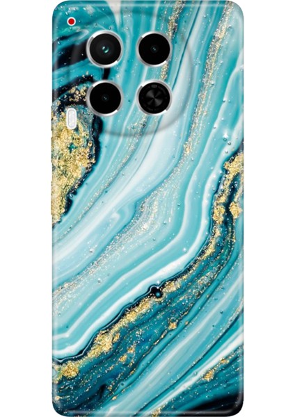 Tecno Camon 30 Kılıf (Cl6) Uyumlu Silikon Desenli Kapak Simli Taş