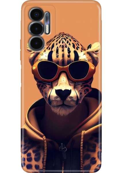 Tecno Pova 3 Kılıf (LF7N) Uyumlu Renkli Baskı Desen Esnek Silikon Tiger