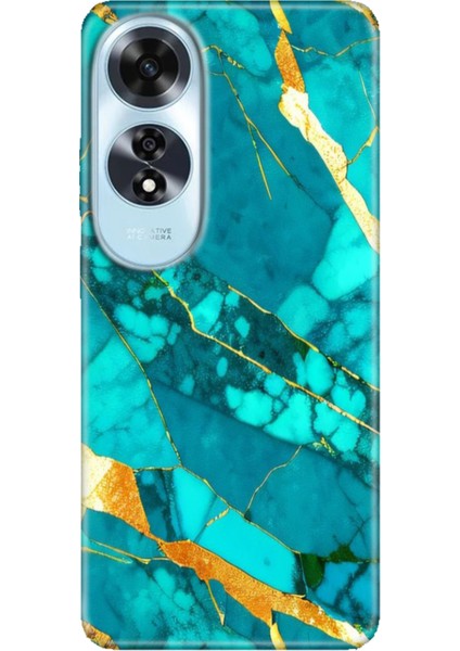 Oppo A60 Kılıf (CPH2631) Uyumlu Silikon Desenli Kalıplı Ermer Prag Mermer