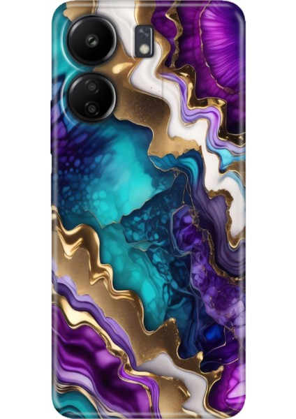 Xiaomi Redmi 13C - Poco C65 Kılıf Renkli Esnek Silikon Keskin Ametist