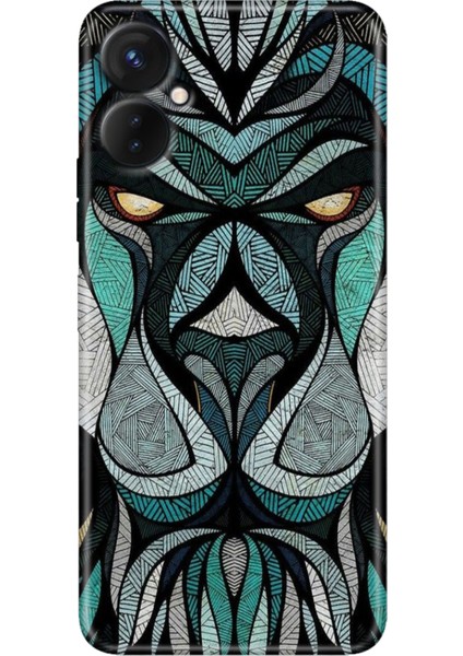 Tecno Camon 19 Neo Kılıf (CH6I) Uyumlu Desenli Silikon Lion Mandala