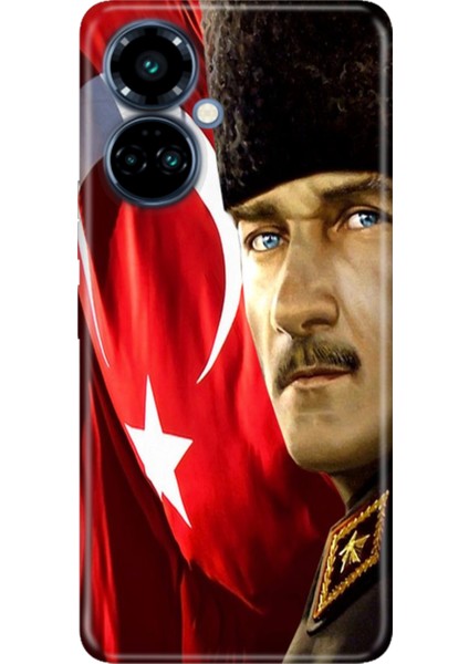 Tecno Camon 19 Pro Kılıf Renkli Temalı (CI8N) Uyumlu Silikon Mustafa Kemal