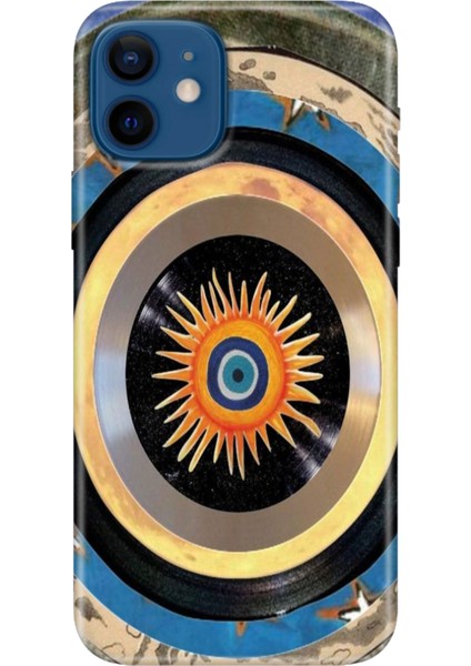 Apple iPhone 12 Kılıf Renkli Baskılı Silikon Nazar