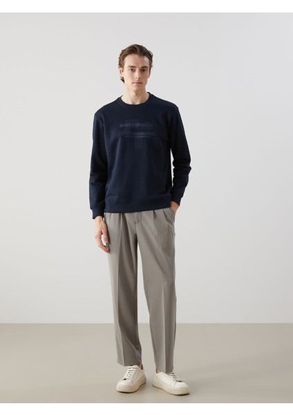 Yeni Sezon Bisiklet Yaka Uzun Kollu Baskılı Erkek Sweatshirt fiyatları