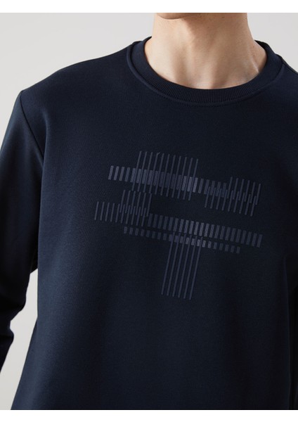 Yeni Sezon Bisiklet Yaka Uzun Kollu Baskılı Erkek Sweatshirt modelleri