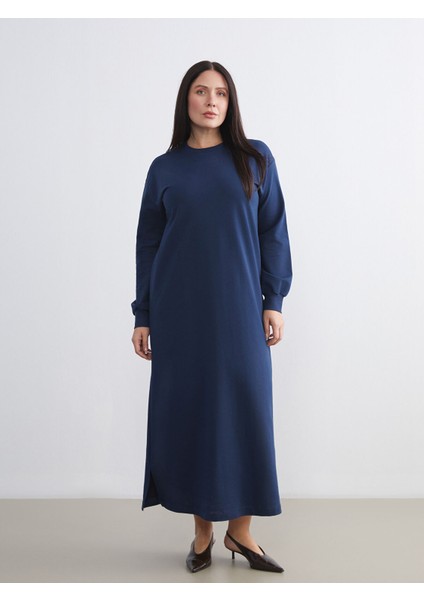 Yeni Sezon Bisiklet Yaka Sweat Elbise