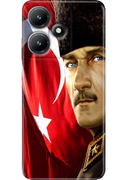 Infinix Hot 30 Kılıf Baskılı Esnek Silikon Kapak Mustafa Kemal