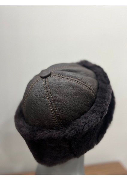 Kışlık Hakiki Deri Unisex Kürklü Kalpak Şapka fırsatları