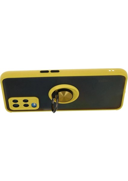 Oppo A54 4g Kılıf Montreal Yüzüklü Silikon Kapak - Sarı modelleri