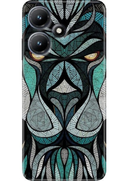 Infinix Hot 30 Kılıf Baskılı Esnek Silikon Kapak Lion Mandala