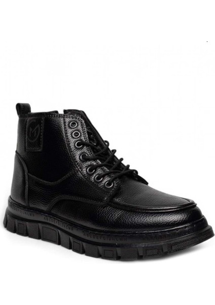 Siyah Içi Kürklü Kaymaz Taban Su Geçirmez Kışlık Erkek Bot