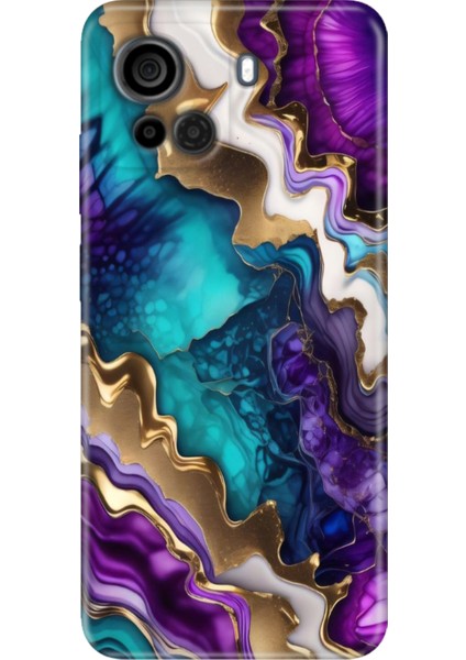 Casper Via F30 Uyumlu Kılıf Desenli Silikon Renkli Tpu Uv Keskin Ametist