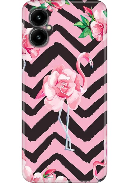 Omix X3 Kılıf Renkli Temalı Silikon Flamingo