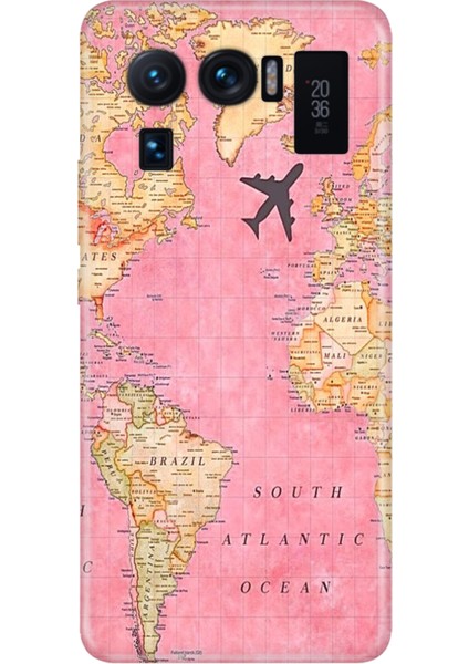 Xiaomi Mi 11 Ultra Kılıf Desenli Outlet Silikon Map