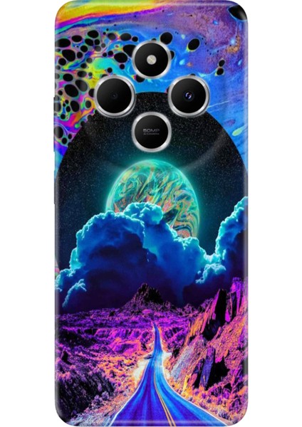 Xiaomi Redmi 14C Kılıf Renkli Rubber Desenli Silikon Dream Road