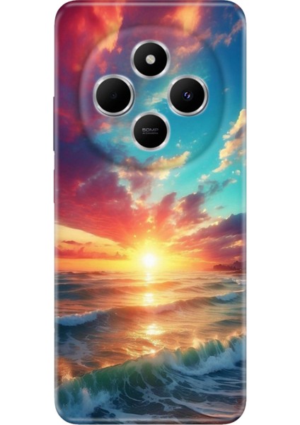 Xiaomi Redmi 14C Kılıf Renkli Rubber Desenli Silikon Okyanus