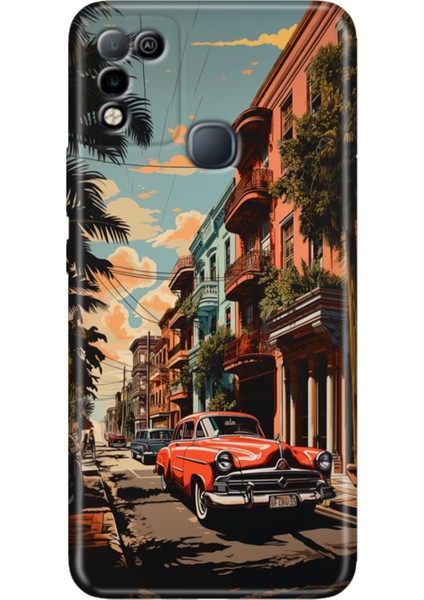 Infinix Hot 10 Play Kılıf Desenli Baskılı Esnek Silikon Kapak Küba