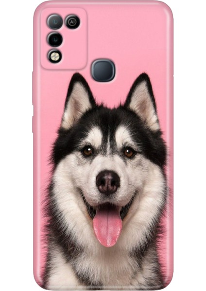 Infinix Hot 10 Play Kılıf Desenli Baskılı Esnek Silikon Kapak Hasky