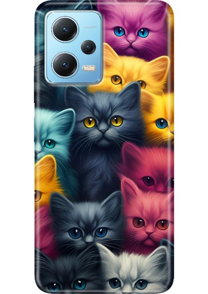 Xiaomi Redmi Note 12 4g Kılıf Desenli Design Silikon Kedi Ordusu