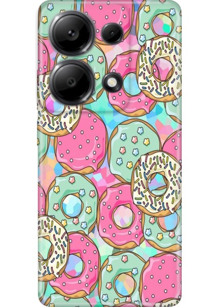 Xiaomi Redmi Note 13 Pro 4g Kılıf Renkli Tasarım Esnek Silikon Donut