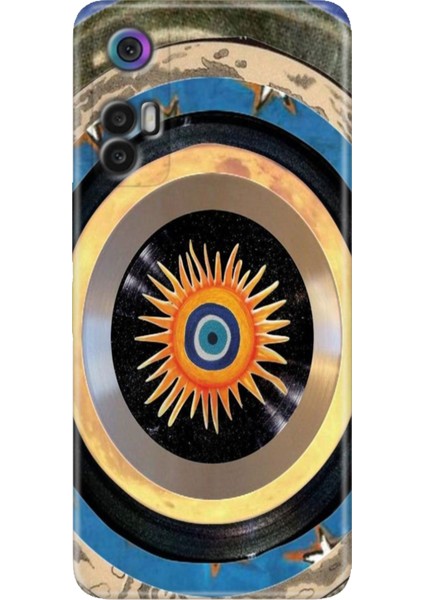 Tcl 30+ (Plus) Kılıf Silikon Renkli Resimli Arka Kapak Nazar