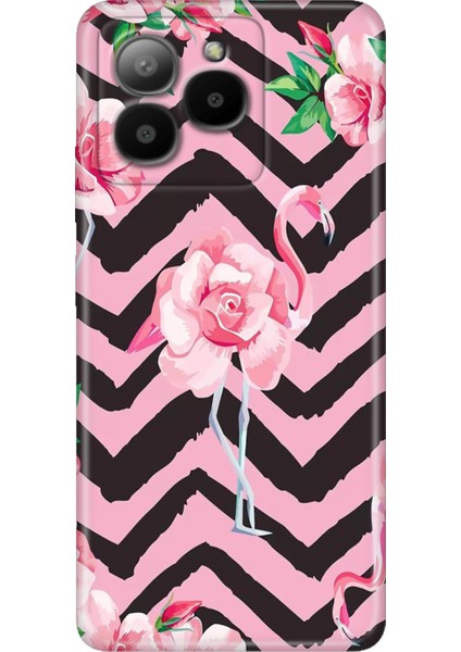 Omix X7 Kılıf Silikon Tasarım Stok Flamingo