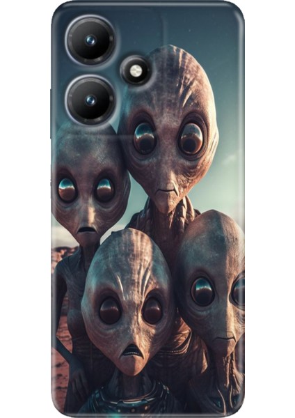 Infinix Hot 30 Kılıf Baskılı Esnek Silikon Kapak Ufo