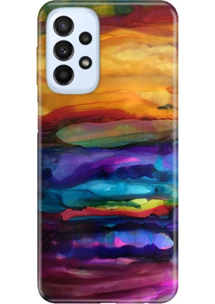 Samsung Galaxy A23 Kılıf Silikon Tasarım Stok Sulu Boya