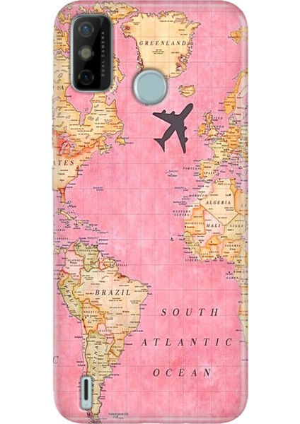 Tecno Spark 6 Go Kılıf Desenli Kapak Renkli Ermer Map